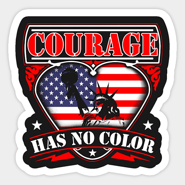 Courage Has No Color Products Sticker by octanedesigns